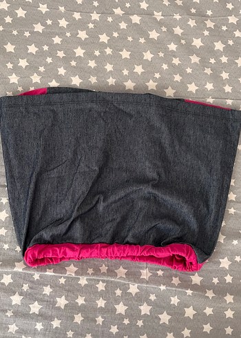 Düğmeli Koyu Pembe Siyah Kız Çocuk Etek - Görsel 2