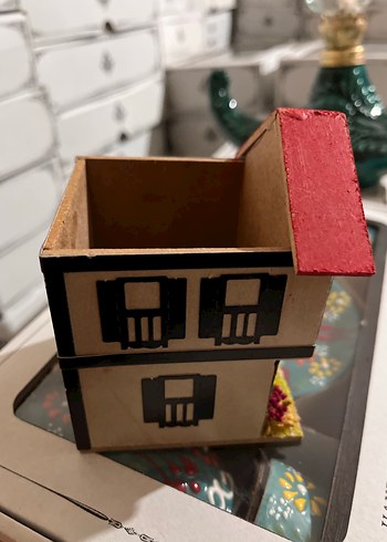 Ahşap Ev maketi kalemlik - Görsel 4