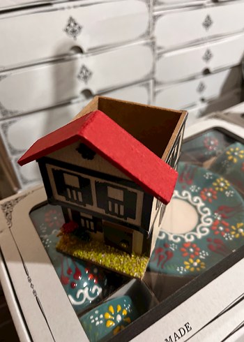 Ahşap Ev maketi kalemlik - Görsel 2