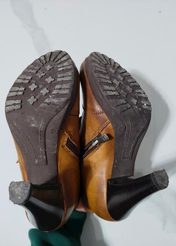 Deri Kadın Topuklu Bot - Görsel 4