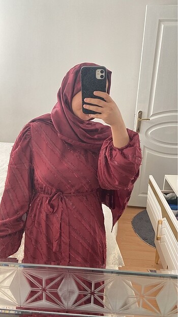 Bordo abiye elbise