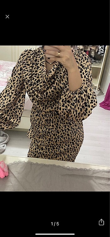 Leopar elbise