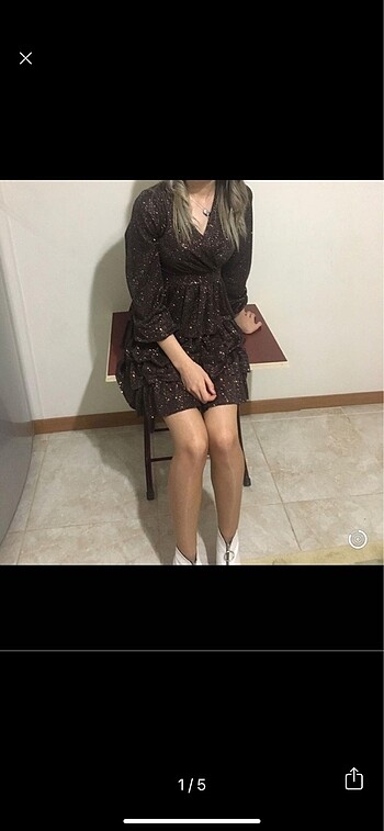 Simli elbise