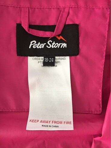 18-24 Ay Beden Yağmurluk Peter storm