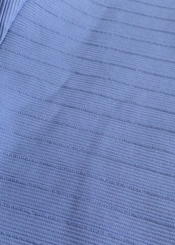 l Beden Mavi Baskılı Pamuklu crop Tişört
