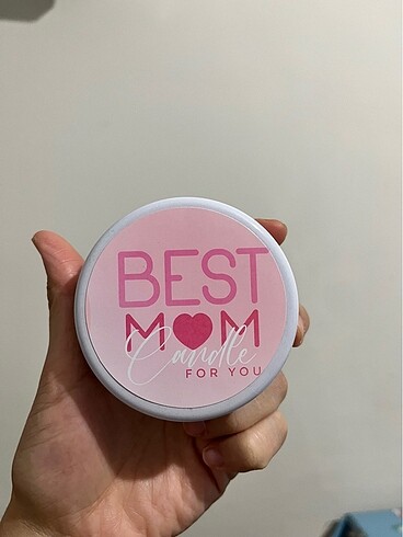 Kapaklı Best mom yazılı mum