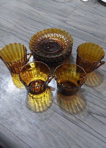 Accessory Collective antika duralex görünümlü fincan takımı