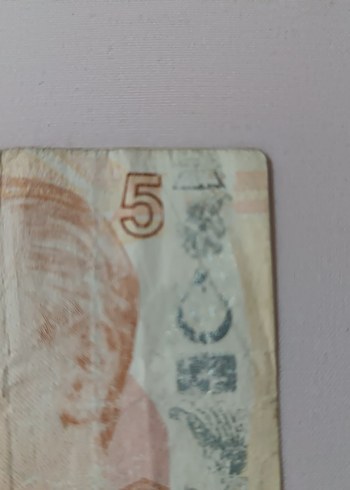 Hatalı basım 50 TL. 50'nin 0'ı yok.