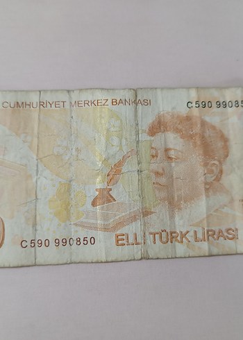 Beden Hatalı basım 50 TL. 50'nin 0'ı yok.
