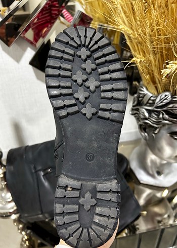 Siyah Kadın Deri Dizüstü Botlar - Görsel 8