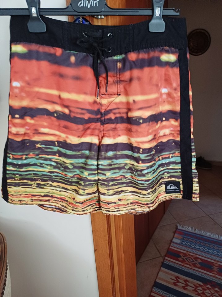 Erkek Çok Renkli Batik Desenli Deniz Şortu - Görsel 4