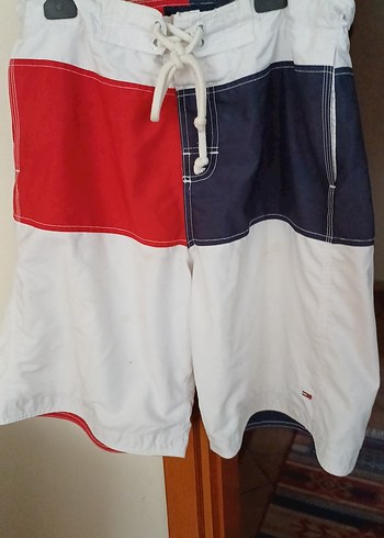Beyaz Erkek Renk Bloklu Deniz Şortu - Görsel 2