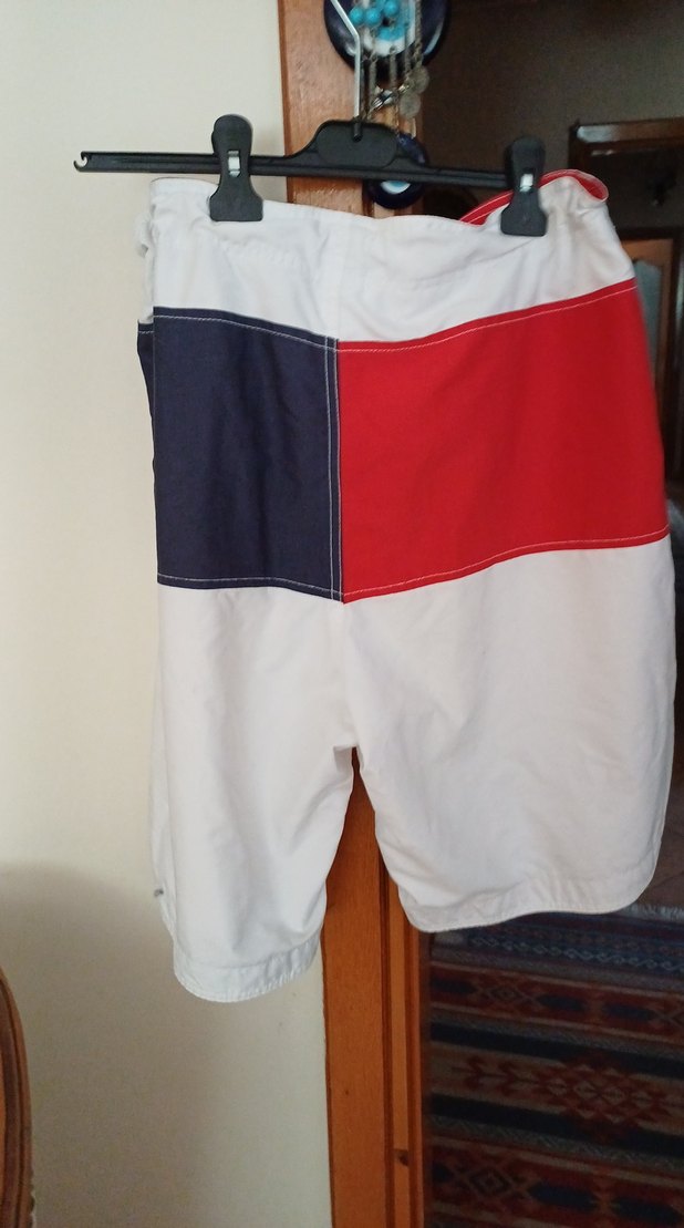 Beyaz Erkek Renk Bloklu Deniz Şortu - Görsel 5