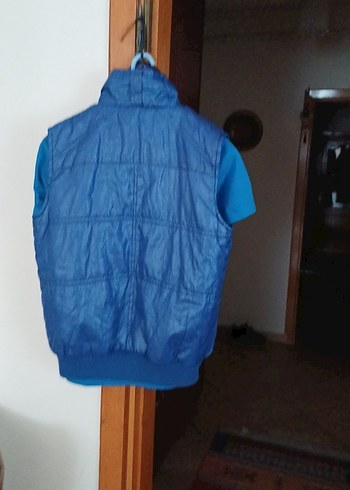 Mavi Fermuarlı Çocuk Yelek - Görsel 6