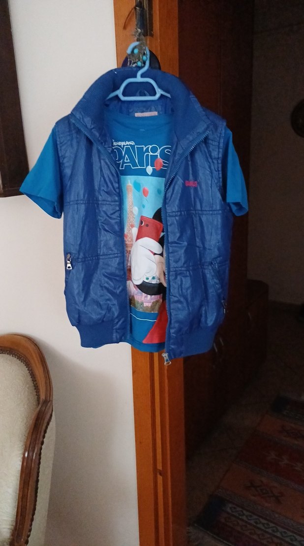 Mavi Fermuarlı Çocuk Yelek - Görsel 2