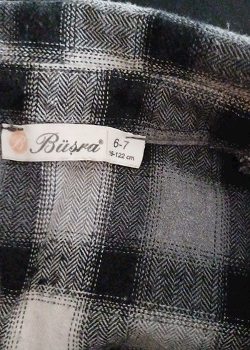 Gri Ekose Desenli Mini Gömlek - Görsel 8