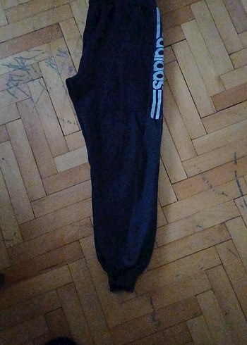 Siyah Erkek Sweatpants Velcro Detaylı - Görsel 5