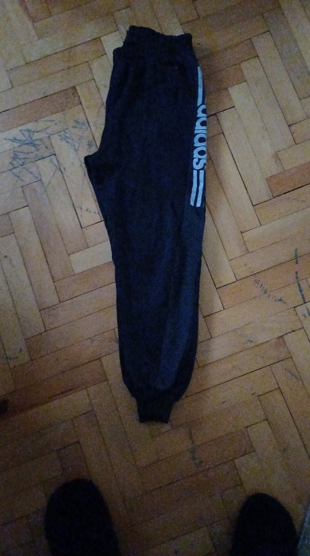 Siyah Erkek Sweatpants Velcro Detaylı - Görsel 4