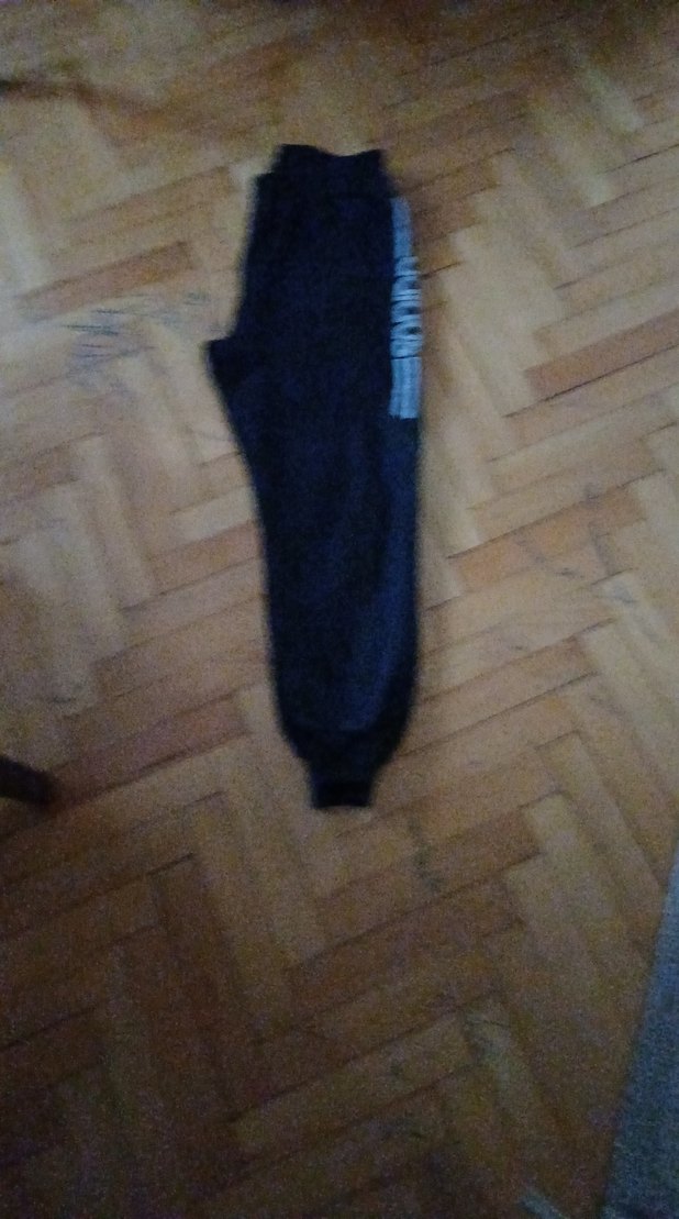 Siyah Erkek Sweatpants Velcro Detaylı - Görsel 3