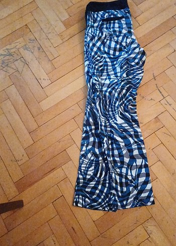 Koyu Mavi Zebra Desenli Kadın Tayt - Görsel 13