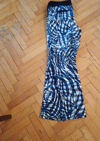 Koyu Mavi Zebra Desenli Kadın Tayt - Görsel 12