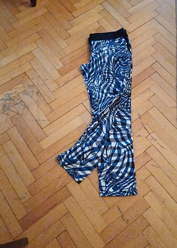 Koyu Mavi Zebra Desenli Kadın Tayt - Görsel 5