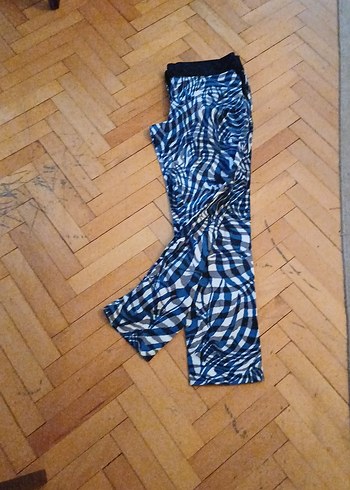 Koyu Mavi Zebra Desenli Kadın Tayt - Görsel 6