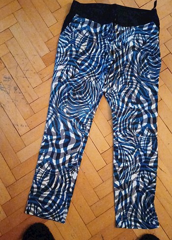 Koyu Mavi Zebra Desenli Kadın Tayt - Görsel 8