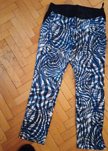 Koyu Mavi Zebra Desenli Kadın Tayt - Görsel 9