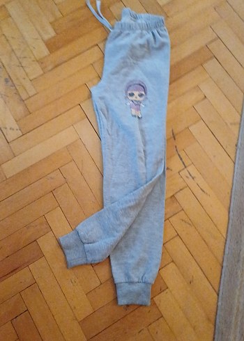 Nakışlı Gri Kız Çocuk Eşofman Altı - Görsel 4