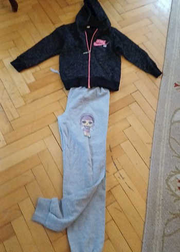 Nakışlı Gri Kız Çocuk Eşofman Altı - Görsel 10