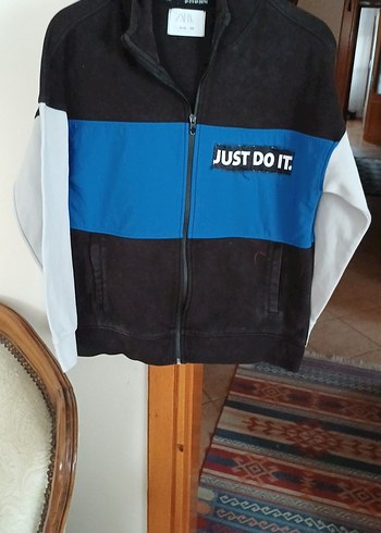 Erkek Baskılı Fermuarlı Sweatshirt - Görsel 7