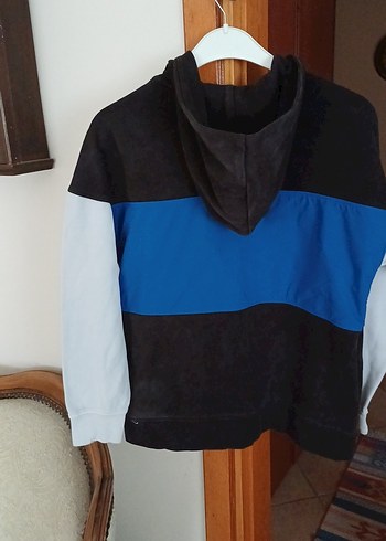 Erkek Baskılı Fermuarlı Sweatshirt - Görsel 8