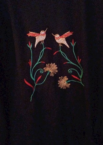 Uzun Kollu Nakışlı Siyah Hamile Tunik - Görsel 12