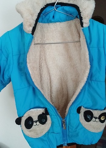 Kapüşonlu Mavi Erkek Çocuk Montu - Görsel 5