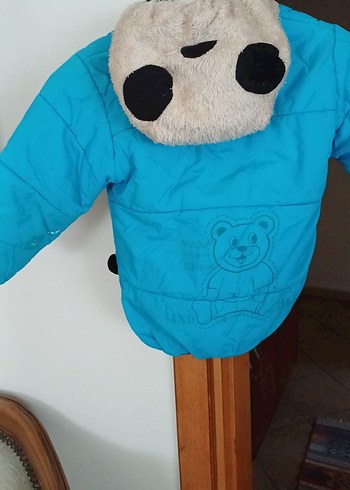 Kapüşonlu Mavi Erkek Çocuk Montu - Görsel 8