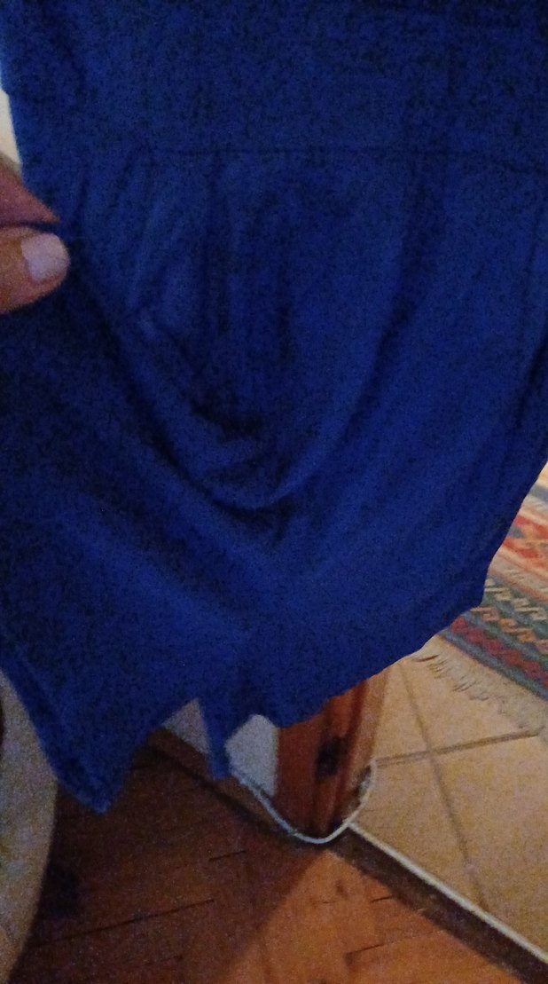 Mavi Keten V Yaka Kolsuz Tulum - Görsel 4