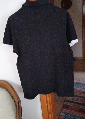 Erkek Siyah Beyaz Çizgili Polo Tişört - Görsel 8