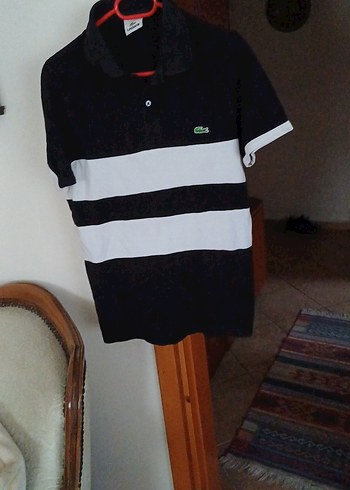 Erkek Siyah Beyaz Çizgili Polo Tişört - Görsel 3