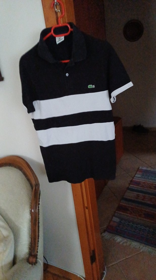 Erkek Siyah Beyaz Çizgili Polo Tişört - Görsel 5