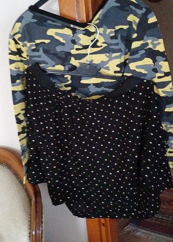 Düğmeli Siyah  etek sweatshirt pamuklu - Görsel 14