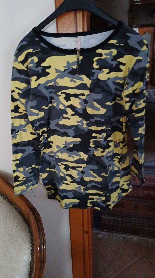 Düğmeli Siyah  etek sweatshirt pamuklu - Görsel 2