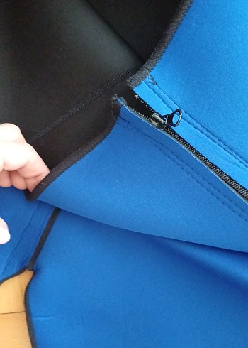 Mavi Mini Spor Şort Velcro Bantlı - Görsel 7