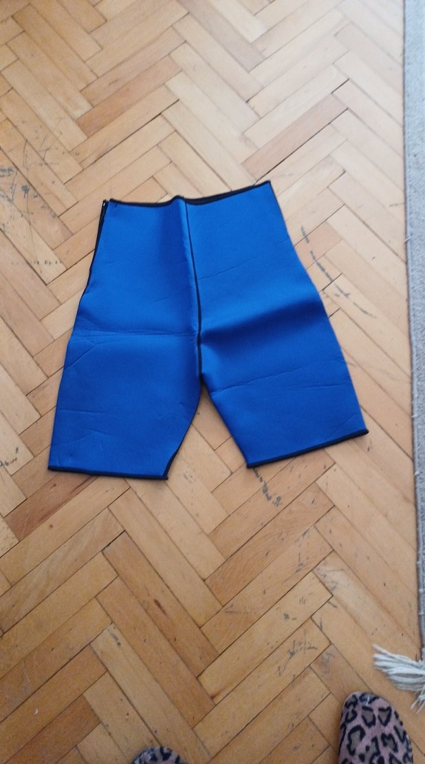 Mavi Mini Spor Şort Velcro Bantlı - Görsel 3