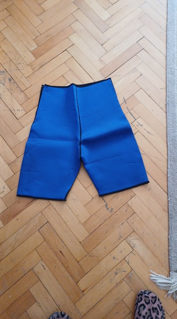 Mavi Mini Spor Şort Velcro Bantlı - Görsel 2