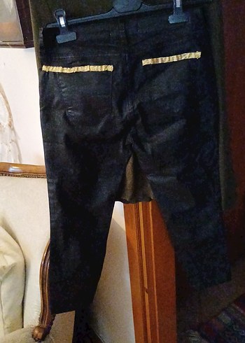 Siyah Kemerli Kadın Boyfriend Kot Pantolon - Görsel 2