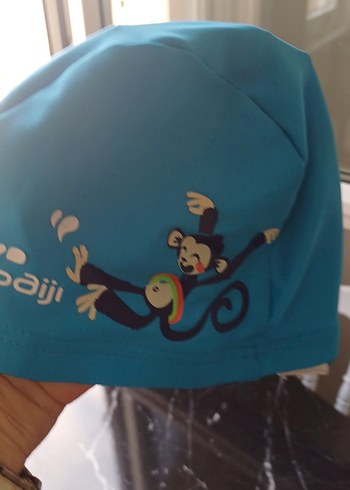 Erkek Çocuk Pembe Yüzme Şortu ve Mavi Bone - Görsel 9