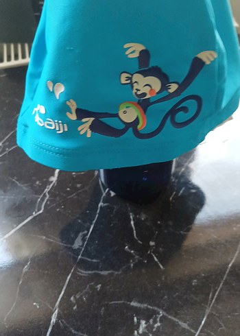 Erkek Çocuk Pembe Yüzme Şortu ve Mavi Bone - Görsel 11