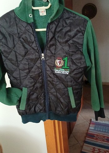 LC Waikiki Erkek Çocuk Koyu Yeşil Fermuarlı Ceket