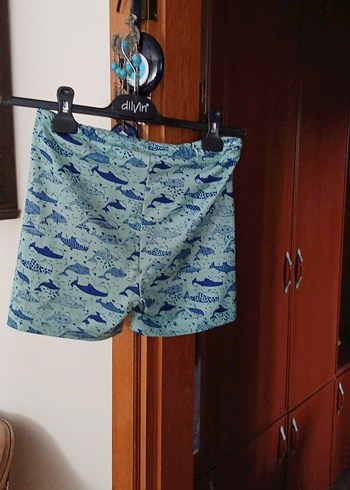 Desenli Erkek Çocuk Deniz Şortu 11-12.yas tisort yanında - Görsel 5